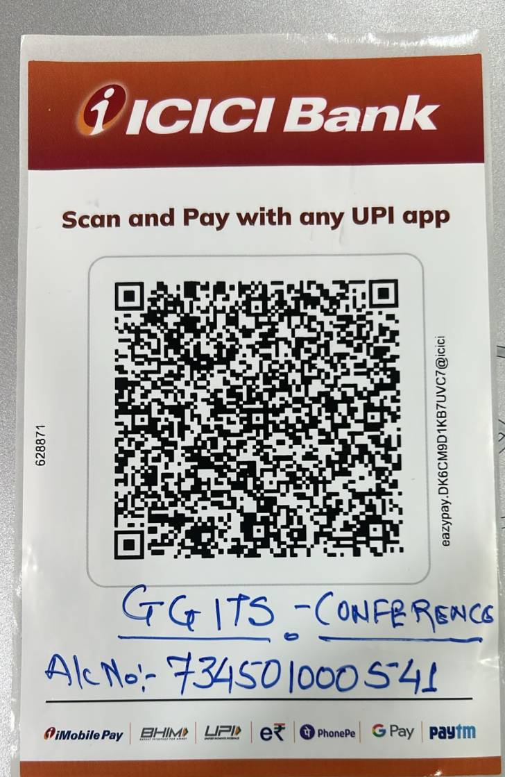 ICICI Bank UPI QR Code for GGITS Conference